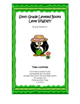 Preview of Sixth Grade Leveled Books:  Level V–Y