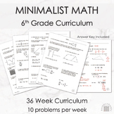 Sixth Grade Minimalist Math Curriculum