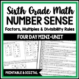 Sixth Grade Number Sense 4-Day Mini-Unit: Factors & Multip