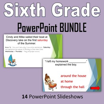 Preview of Sixth Grade PowerPoint BUNDLE