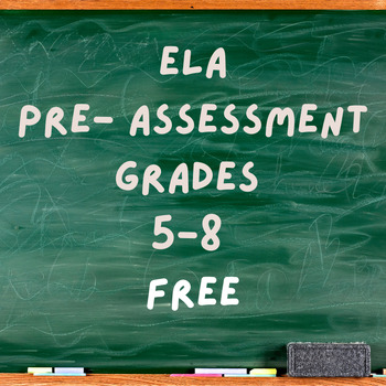 Preview of Language Arts Pre Assessment ELA Post Assessment Free ELA Pre Test Secondary