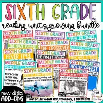 Preview of Sixth Grade Reading Unit Bundle Ghost Freak the Mighty The Crossover Al Capone
