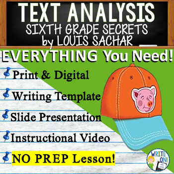 Preview of Sixth Grade Secrets - Text Based Evidence - Text Analysis Essay Writing Lesson