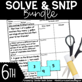 6th Grade Solve and Snip® Bundle - Interactive Math Word Problems