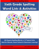 Sixth Grade Spelling Word Lists & Activities