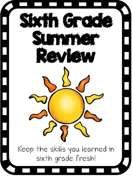 Preview of Sixth Grade Summer Review Packet: 40 days of ELA and Math, Summer School