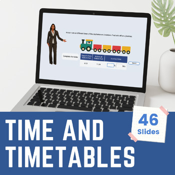 Preview of Sixth Grade Time and Timetables Digital Math Lesson and Activities