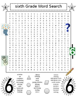 sixth grade word search plus u s flag word search 2 puzzles by david filipek