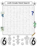 Sixth Grade Word Search Puzzle PLUS Math Word Search Puzzl