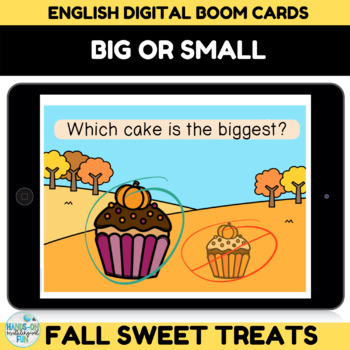 Preview of Size Comparison Boom Cards Distance Learning