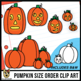 Size Order Clip Art: Pumpkins and Jack-O'-Lanterns
