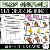 Farm Animals Size Ordering Activities | Order by Size | Cu