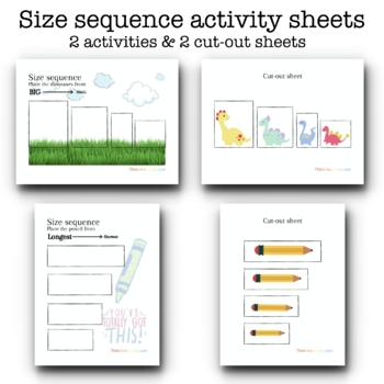 Preview of Size Sequence Activity for Toddlers (ages 1-3) PDF Instant Download