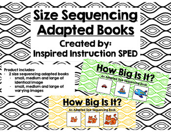 Preview of Size Sequencing Adapted Books