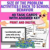 Size of the Problem Activities | Back to School Behavior