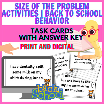 Preview of Size of the Problem Activities | Back to School Behavior