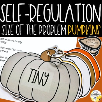 Preview of Size of the Problem Pumpkins Flip Book + Fall Themed Self-Regulation Activities