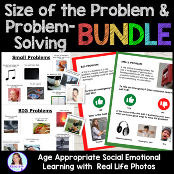 Preview of Size of the Problem and Problem Solving Bundle | Social Emotional Learning