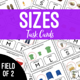 Sizes - Small Medium Large Field of 2 Task Cards