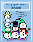 Sizing up Snowmen Printables