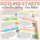 Sizzling Starts Hooks Openers Leads for Narrative Writing Posters
