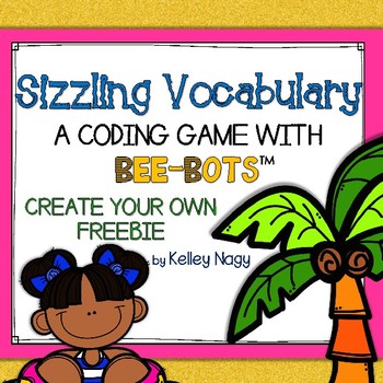 Preview of Sizzling Vocabulary - A Bee-Bot Coding Game FREEBIE