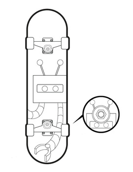 Skateboard coloring pages by Dwarner Design | Teachers Pay Teachers