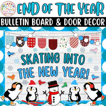 Preview of Skating Into The New Year! Bulletin Board & Door Decor Kit: Ideas For New Year