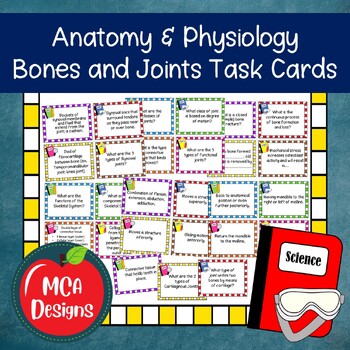 Preview of Skeletal Bones and Joints Task Cards