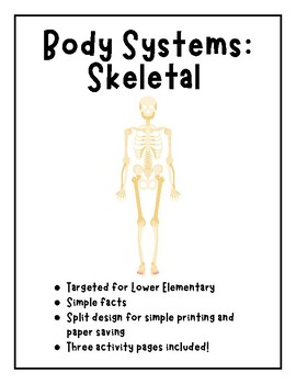 Preview of CKLA Knowledge 2, Grade 1 Aligned - Skeletal System Reader - Activity Booklet