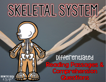 Preview of Skeletal System Differentiated Nonfiction Reading Passages