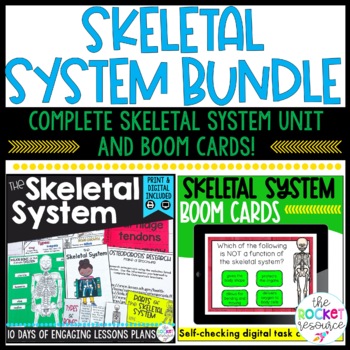 Preview of Skeletal System Unit and Boom Card Bundle