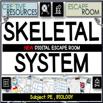 Preview of Skeletal System Escape Room -  PE