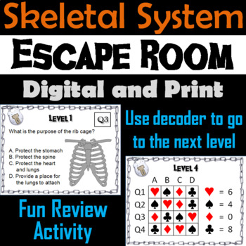 Preview of Human Body Systems Activity: Skeletal (Anatomy Escape Room Science Game)