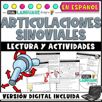 Preview of Skeletal System Spanish Reading Comprehension | articulaciones sinoviales