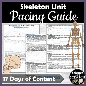 Preview of Skeletal System Unit 2: The Skeleton Unit Pacing Guide