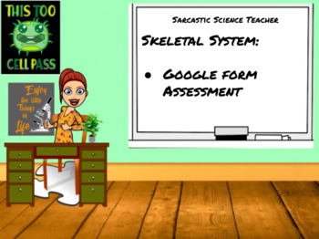 Preview of Skeletal System Unit Test (Google Form)