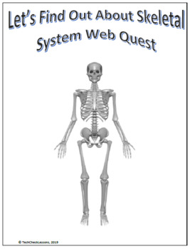 Preview of Skeletal System Webquest | Editable Digital Science Activity