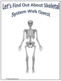 Skeletal System Webquest | Editable Digital Science Activity