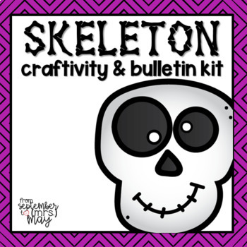 Preview of Skeleton, Bones Halloween Craftivity Bulletin Board Kit