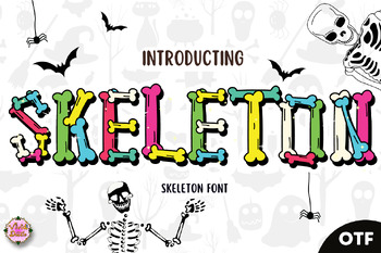 Preview of Skeleton Bubble font letters for teachers