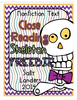 Preview of Skeleton Close Read - Kindergarten, 1st & 2nd Grade- FREE GIFT