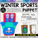 Skeleton Craft | Winter Sports Paper Bag Puppet Template &