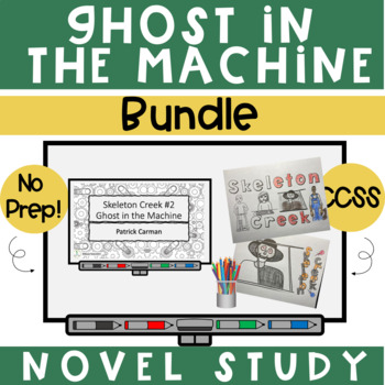 Preview of Skeleton Creek: Ghost in the Machine Novel Study PP & FCF Coloring Sheet Bundle