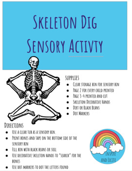 Preview of Skeleton Dig Sensory Bin