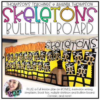 Preview of Skeletons Bulletin Board | Halloween Project | Craft