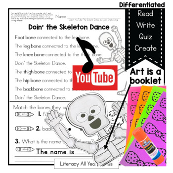 Preview of Skeletons - Reading with Coordinating Writing and Craft