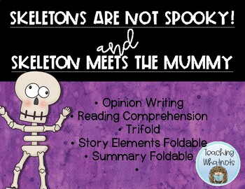 Preview of Skeletons are NOT Spooky! Halloween Book Study and Writing Unit