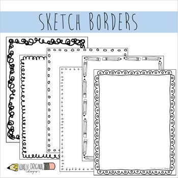 Hand drawn set of paper sticker, photo frame, picture border. Doodle sketch  style. Frame of scribble, squiggly. Vector illustration Stock Vector Image  & Art - Alamy