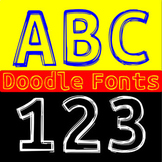 Sketch Doodle, Cute KG Fonts For Signs, Bulletin Boards An